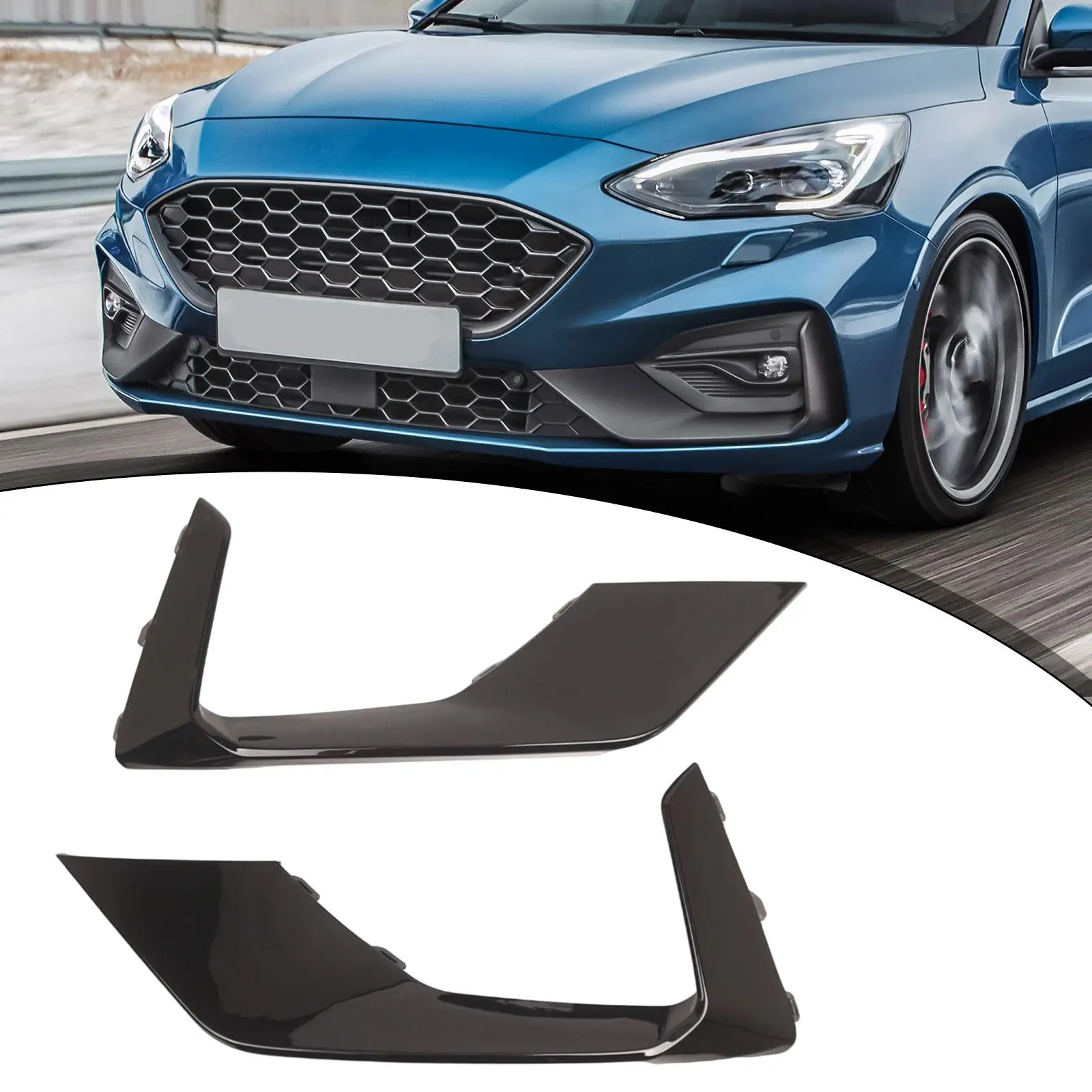 

Накладка на нижнюю решетку переднего бампера, пластиковая, для Ford Focus ST 2018-2021 MK4 (до рестайлинга), внешняя, автомобильная, сменная