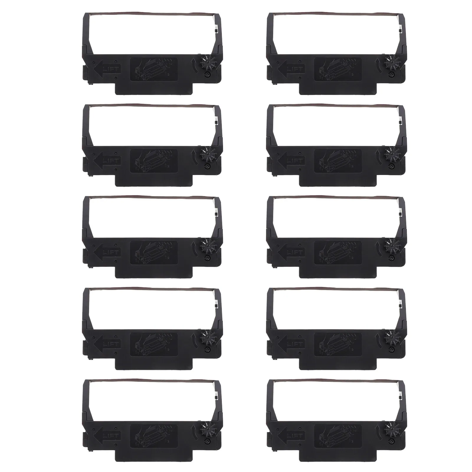 

10Pcs Cash Register Ink Ribbon Nylon Base High Quality Fade Resistant Water Heat Light Proof for Receipt Invoice Waybill