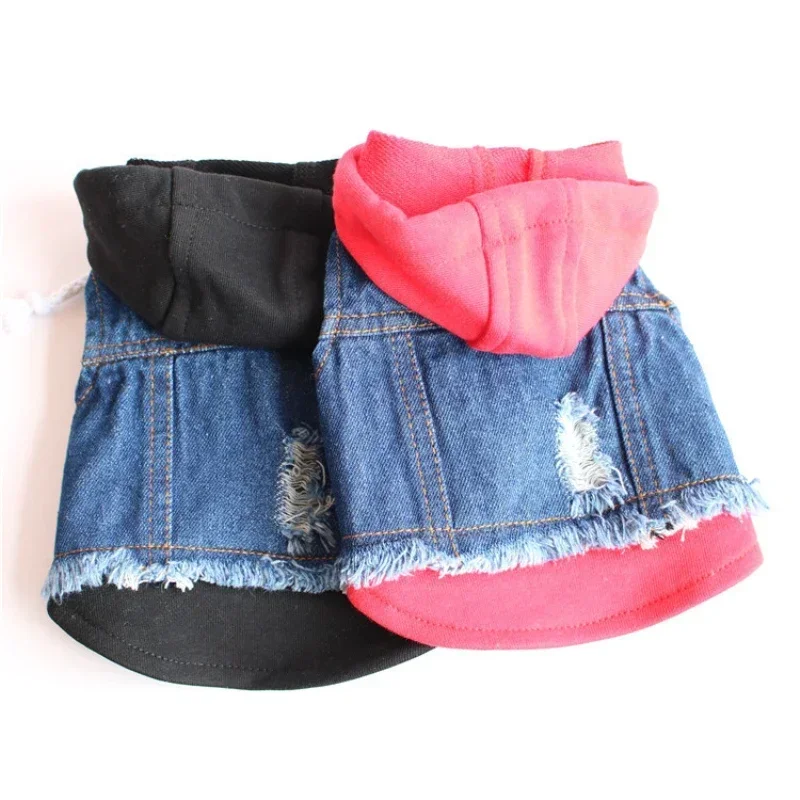 Primavera otoño ropa para perros Denim Jeans chaleco abrigo chaqueta gato cachorro Yorkie Pomerania Shih Tzu maltés caniche Schnauzer ropa