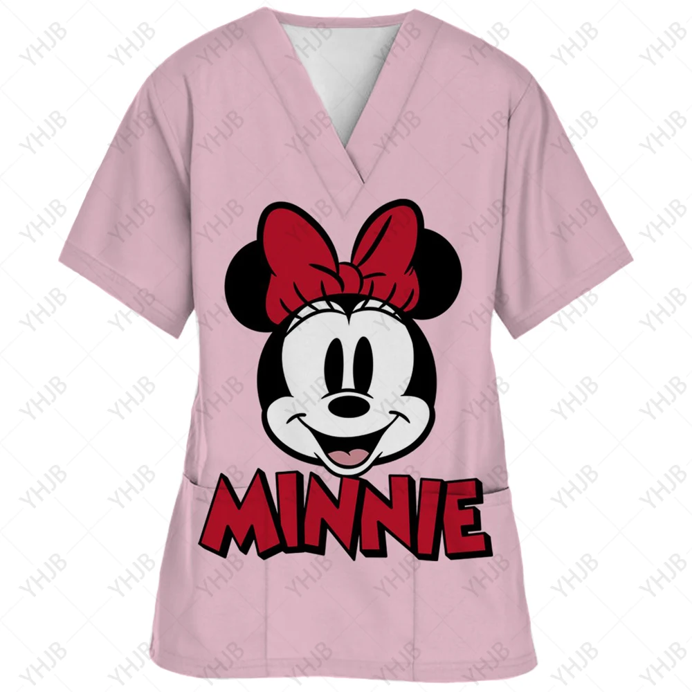 Disney Mickey Mouse Print Beauty Salon Pet Hospital Dental Clinic and Operating Room Doctor and Nurse Workwear