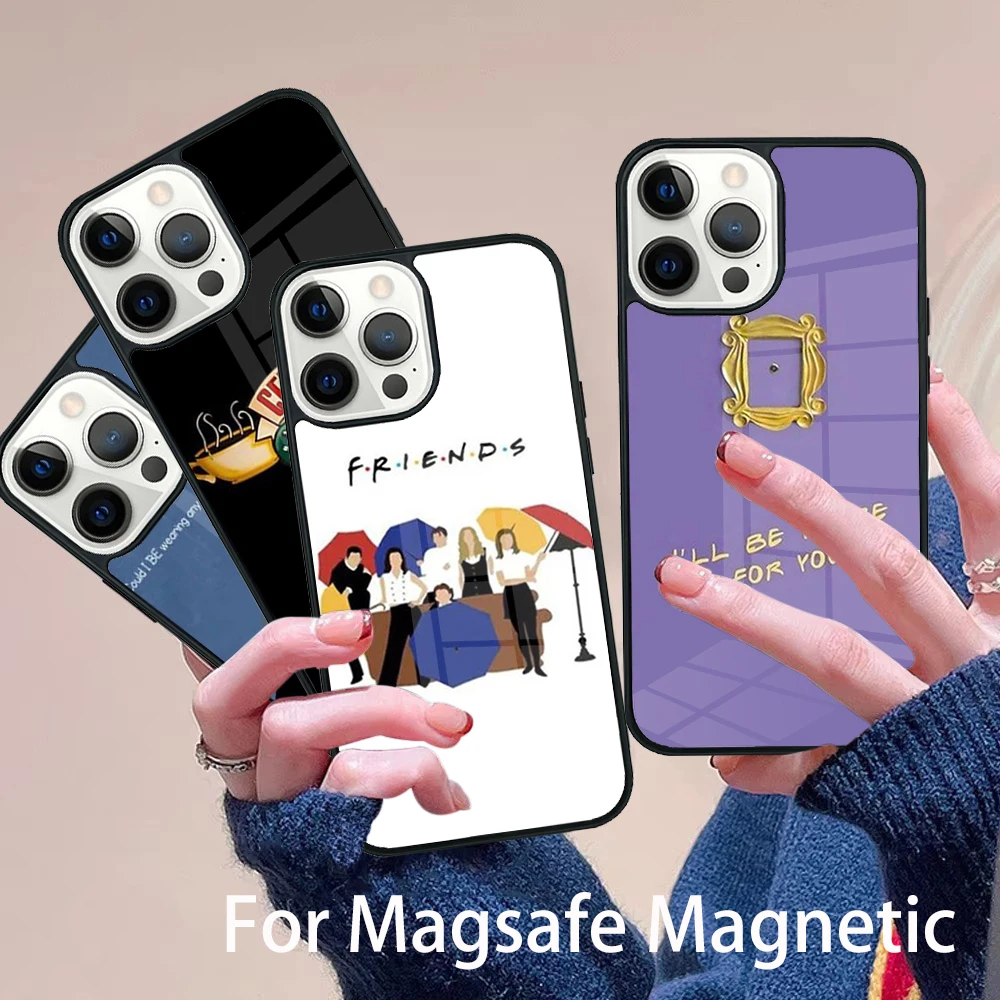 

Friends TV Show Phone Case Magesafe Magnetic Wireless Charge Cover For IPhone 16 11 12 13 14 15 Pro Max Plus Mini
