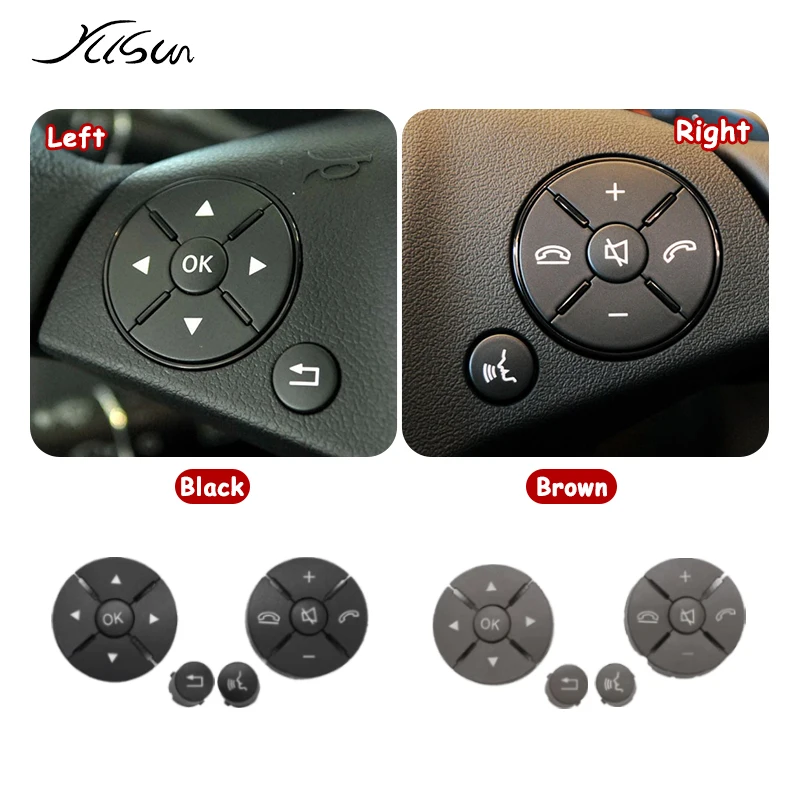 Car Multi-Function Steering Wheel Button Keys For Mercedes Benz C E GLK Class W204 X204 C180 C200 C250 C260 C300 C350 W207 W212