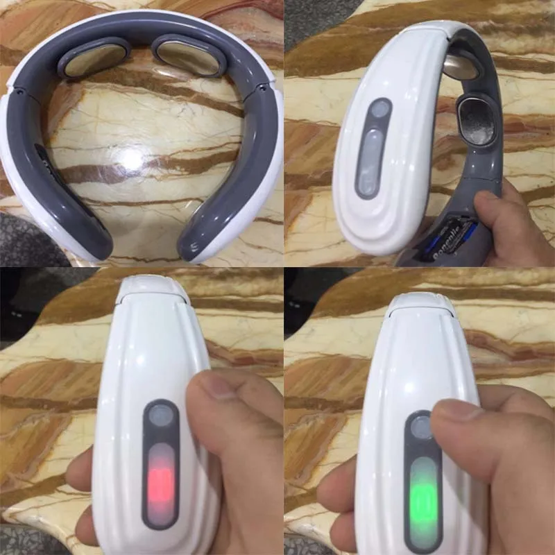 Electric Pulse Neck Shoulder Massager Multifunctional Smart Cervical Care Instrument Electromagnetic Kneading Relief Tool view 3