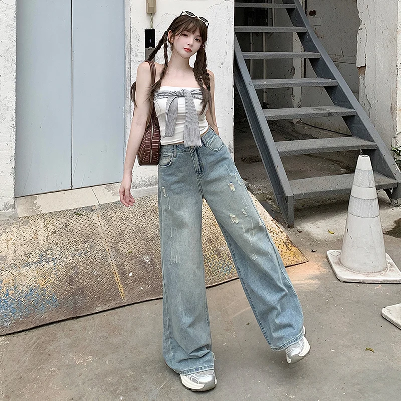 Fashion Korean Reviews Many Pants Women Look Thinner Summer Jeans for Woman Comfortable New Trend 2000s Clothing Y2k Clothes