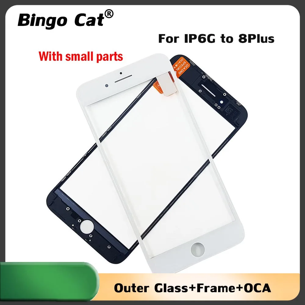 Novecel 10 шт., 12 шт., 3 в 1, внешнее стекло + рамка + замена пленки OCA для iPhxone 11 XR 7 Plus 6 6s Plus 7P 8P, ремонт треснутого ЖК-дисплея