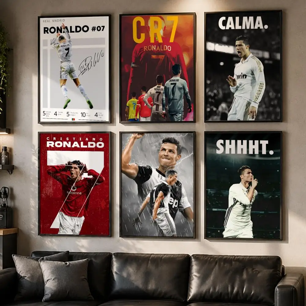 Footballer C-Cristiano Ronaldo Poster Reteo Wall Art Aesthetic Room Decor Print Living Room Bedroom Home Decoration