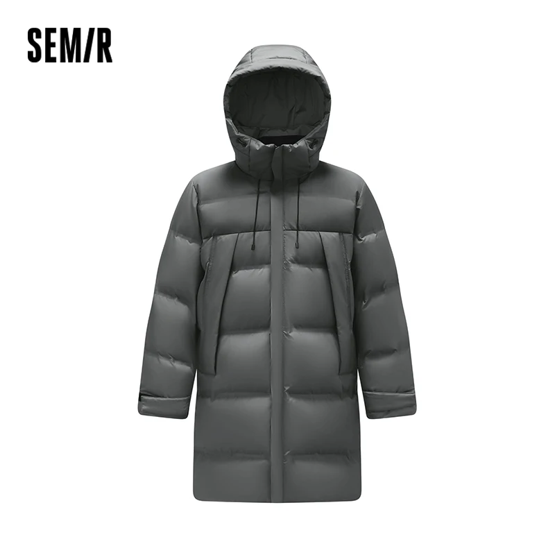 

Пуховик Semir, мужская, с длинным капюшоном, свободная, простая, универсальная, зимняя мужская одежда 2025 года, зимняя верхняя одежда