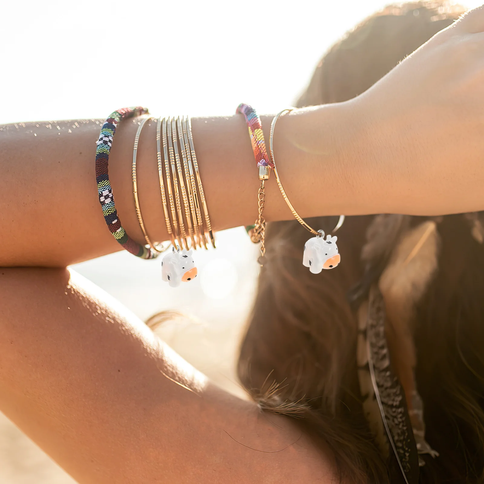 

10 шт., милые подвески в виде коровы для изготовления ювелирных изделий, мини-подвески из смолы, сделай сам, ожерелье с животными, браслеты, аксессуары, серьги из смолы, декор