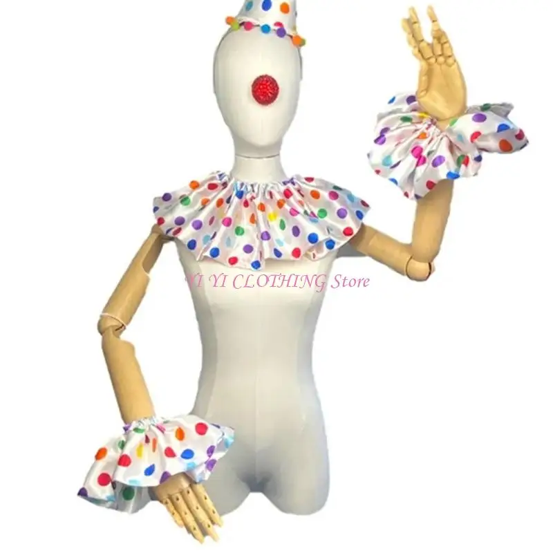 n5kf-neckline-embellishment-stripy-ruffle-design-comfortable-polyester-daily-wear