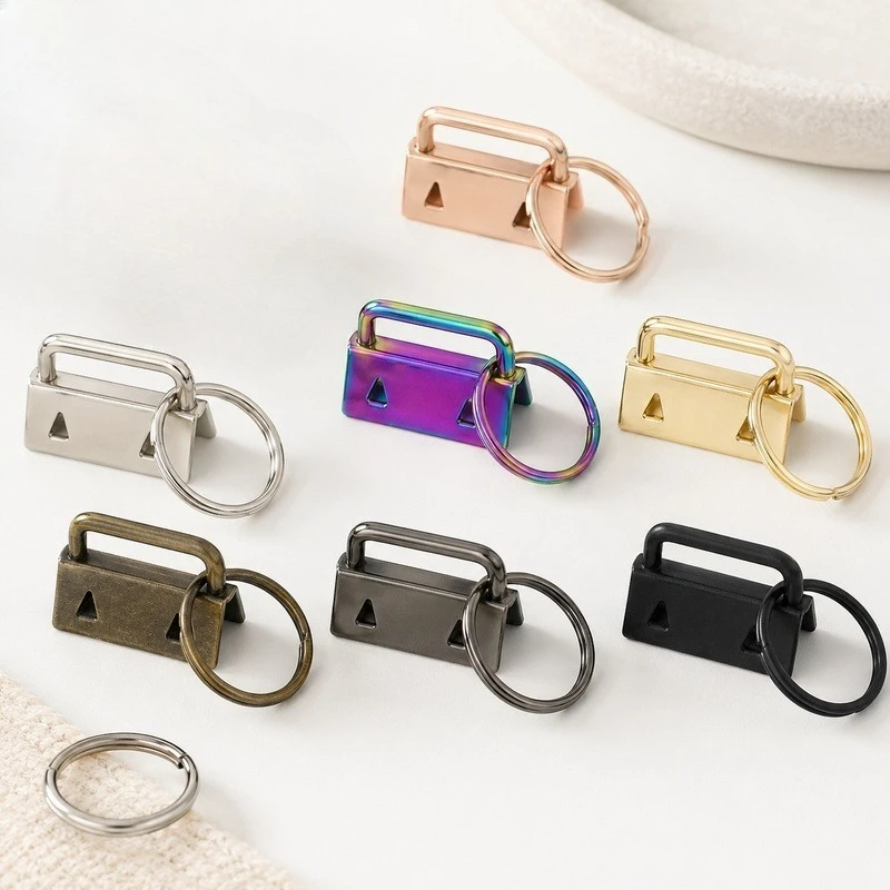 

10/20Pcs 20/26/32mm Metal Keychain Tail Clip O Ring Buckle for Webbing Strap Luggage Belt Wallet DIY Craft Hardware Hook Kit Set