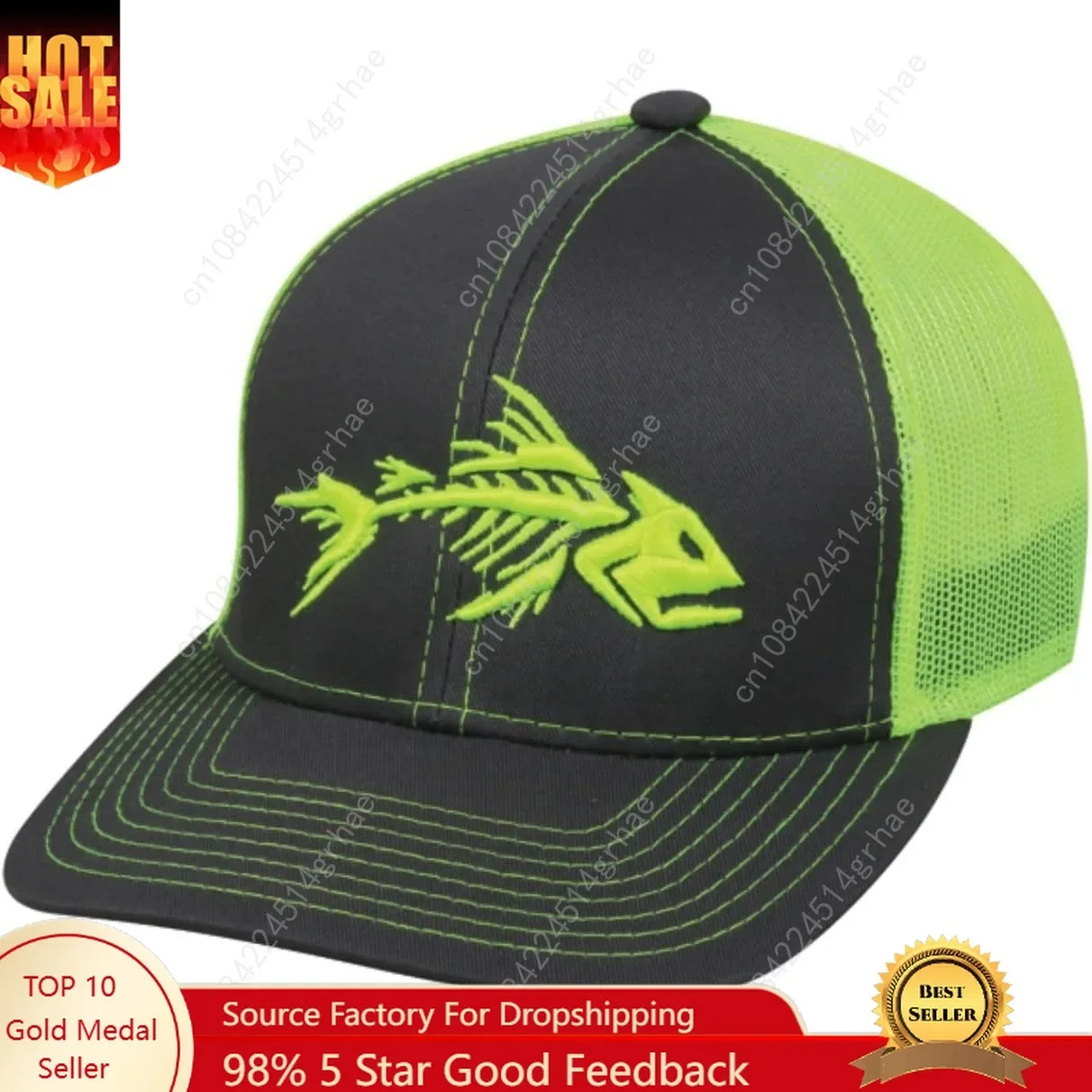 

Outdoor Cap Neon Bonefish Mesh Back Fishing Hat