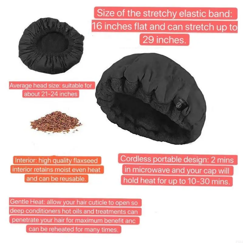 P88A غطاء حراري للتكييف العميق يمكن استخدامه في الميكروويف للرأس غطاء حراري حراري لتسخين الشعر في الميكروويف #5