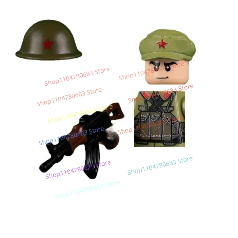 

MOC Новые военные строительные блоки, куклы, мини-куклы, бордюрные ограждения, шлемы, игрушки, подарки и коллекционные украшения.