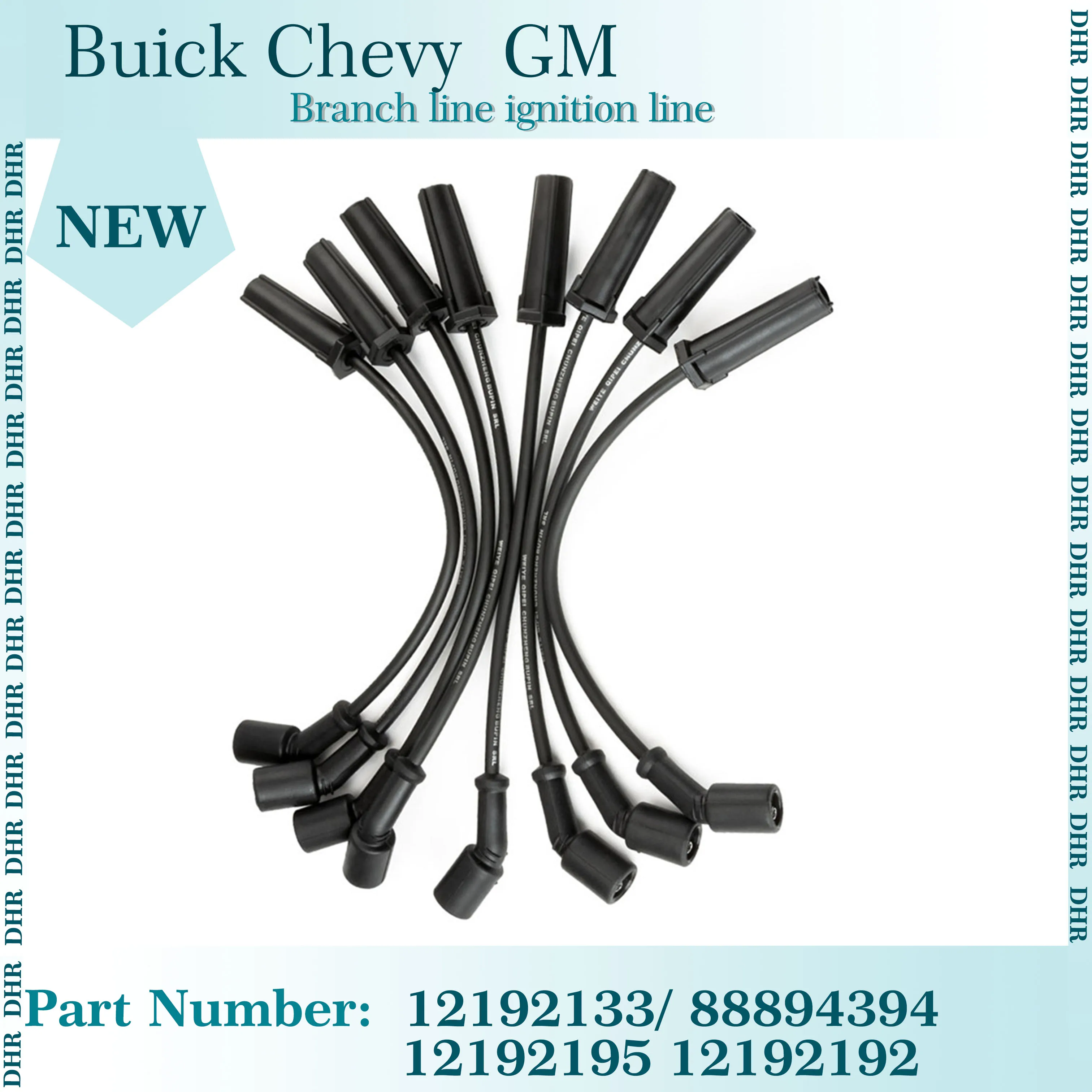 12192192  88892762 748GG 8Pcs/Set Spark Plugs Wires Fit for Cadillac Escalade GMC Sierra 1500 2500 3500 Chevy Hummer H2 12192195