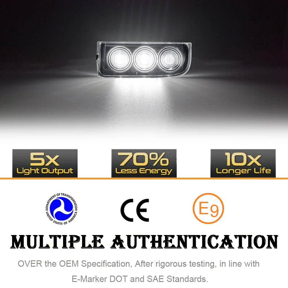 For Land Rover Range Rover L322 2003-2012 Rear LED License Number Plate Lights Canbus 6000K Reverse Lamp XFD000043