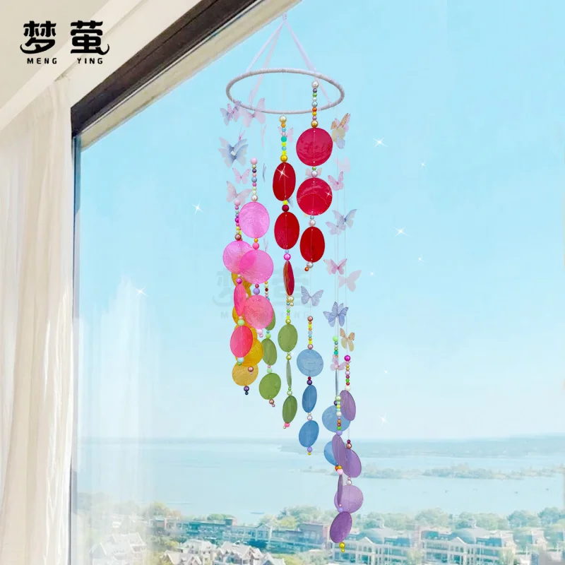 

Natural Shell Wind Chime Hanging, Bedroom Balcony Entryway Decor, Airbnb Fresh Room Ornament, Instagram Style Gift