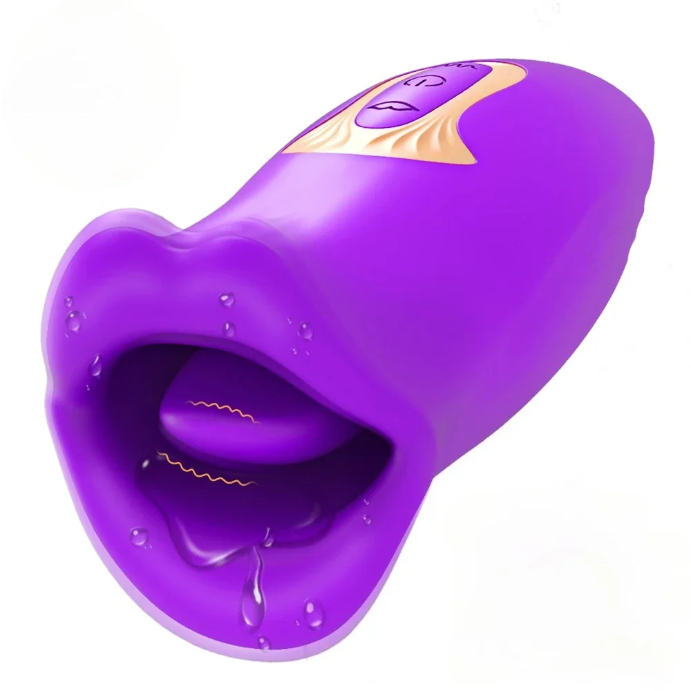10 Modes Tongue Vibrator Oral Sucking Stimulator for Women Soft Silicone Nipple Clit G-Spot Massage Toy Waterproof Adult Toys