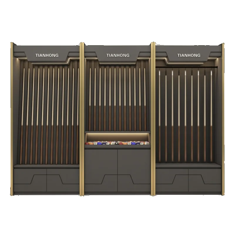 Billiards club , paint, billiards room, hall, bar counter, member, rod storage display , velvet grille