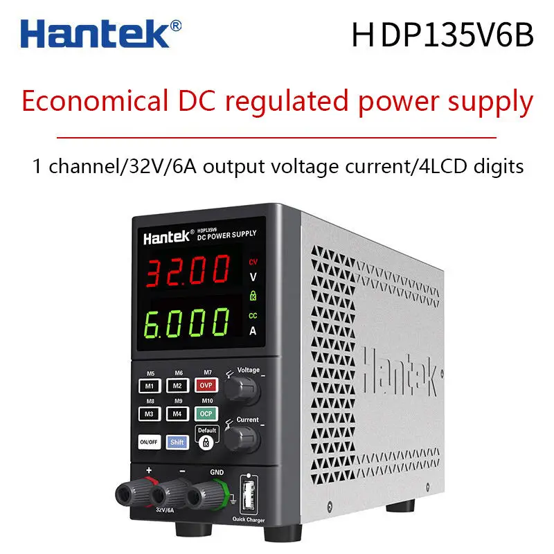 Hantek 1CH Output Voltage: 0-35V, Output Rating: 210W, Output Current: 0~6A, HDP135V6B DC Regulated Switching Power Supply