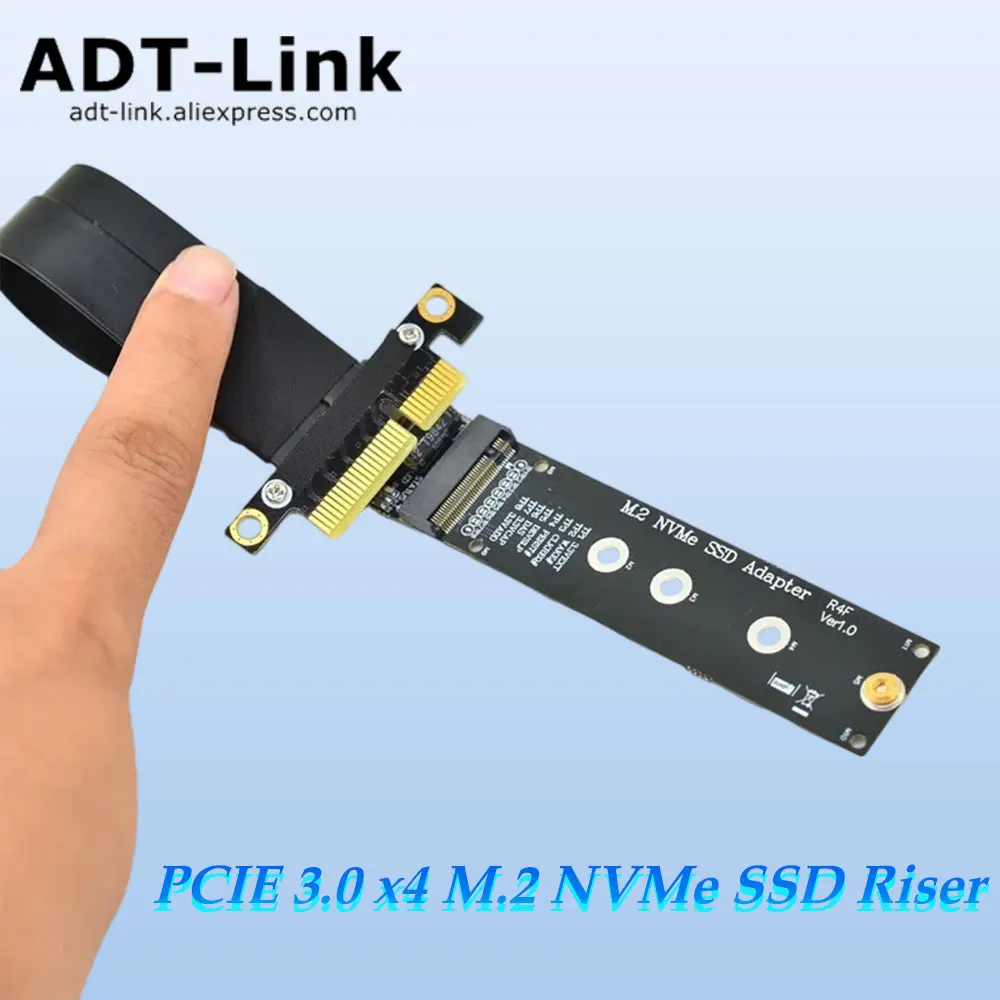 ADT-Link PCI-Express 3.0 X4 M.2 NVMe SSD Extension Cable Solid Drive Riser Card M2 to PCIE Ssd m2 ddr4 thunderbolt 2 gpu support