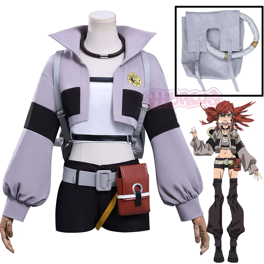 Disfraz de Anime Gachiakuta Riyo Reaper, uniforme, gargantilla, limpiadores Akuta, fiesta de Halloween para mujeres y niñas, accesorios de Carnaval