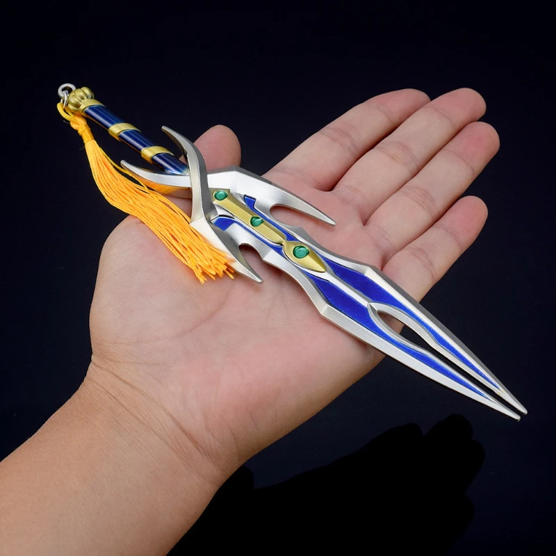 21 cm/8,26 in König der Herrlichkeit Spiel Peripheriegeräte Berühmte Schwert Sifu Chinesische Waffe Modell Spielzeug Schwert Metall Handwerk Desktop ornamente Geschenke