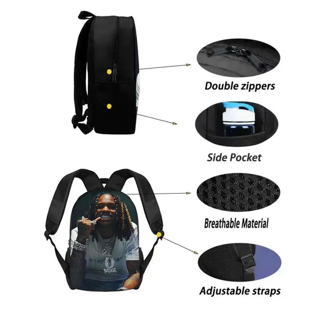 Custom Bag 1pc King Von Large Capacity Backpack - Heavy-Duty Laptop Backpack With 15.6