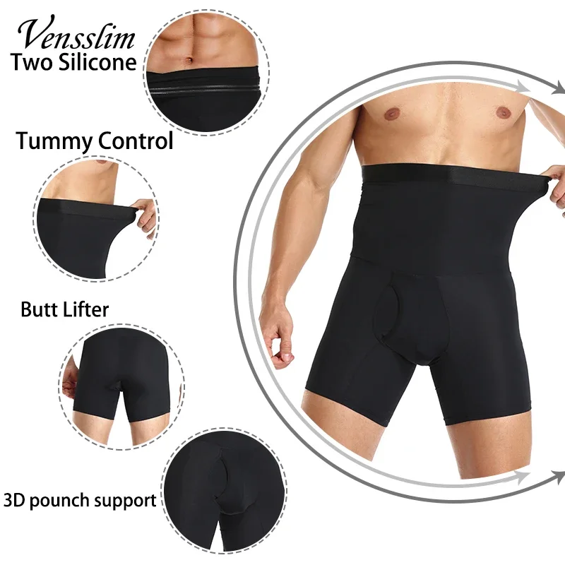 Vensslim الرجال محدد شكل الجسم مدرب خصر التخسيس تحكم سراويل الذكور ملابس داخلية ضغط للتنحيف تشكيل قوي الملابس الداخلية #4