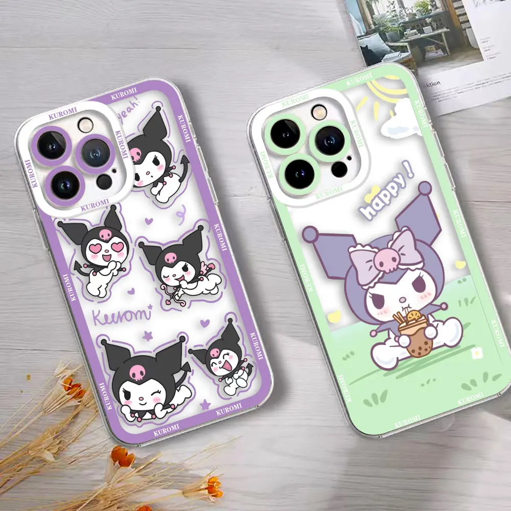 Cartoon Cute K-Kuromi Cat Clear Phone Case For Infinix HOT 30 30I 20 20I 20S 9 12 12I 11 11S 10 10I 10S 8 ZERO 20 SPARK10 Case