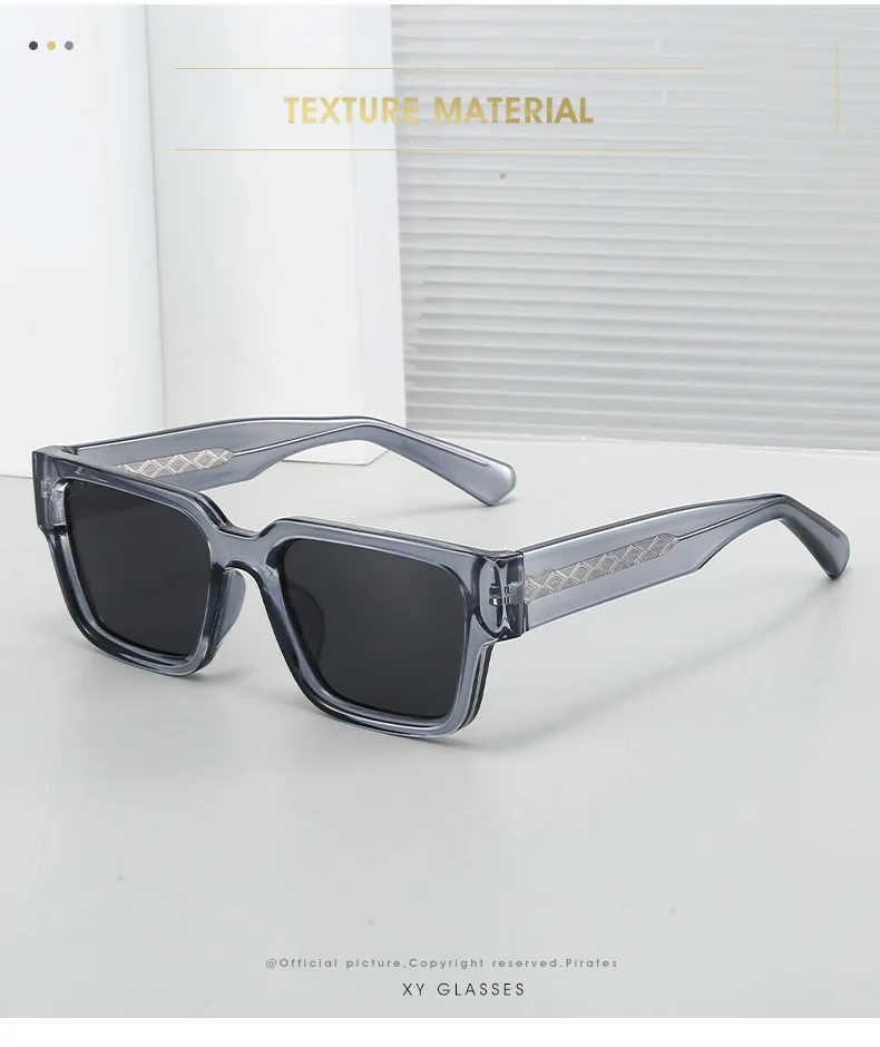 Klassische quadratische Sonnenbrille, polarisierte Sonnenbrille für Damen und Herren, zum Fahren, Angeln, Sonnenschutz, Metallkern, TAC-Linsenschirme – Detail 2