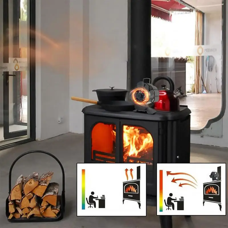 Wood Burner Fan Heat Powered Heat Powered Fan Non Electric Quiet Fireplace Fans Wood Stove Accessories