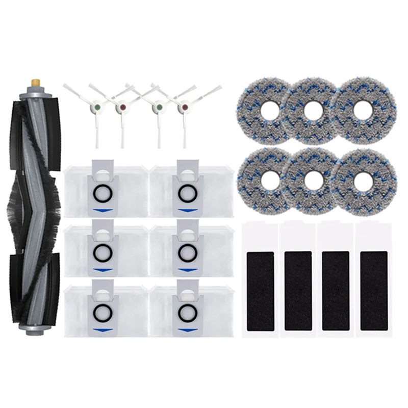HEPAフィルター防塵バッグ交換、ecovacs deebot t20用アクセサリーomni、メインサイドブラシ、モップクロス、スペアパーツ