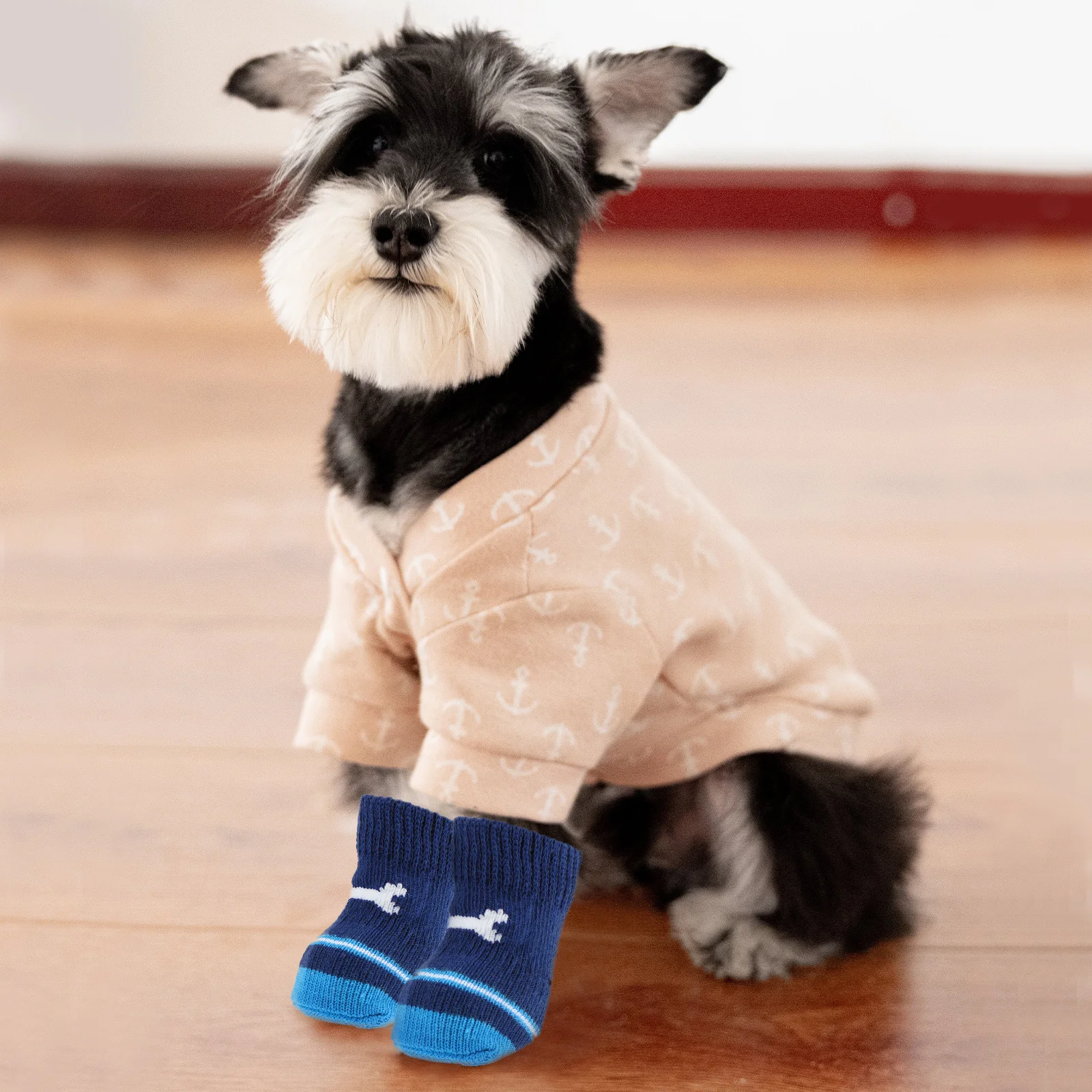 

Slip Pet Socks Dog Paw Protectors For Small Dogs Winter Warm Cotton Dog Socks Non Slip Sole Paw Protectors S Size