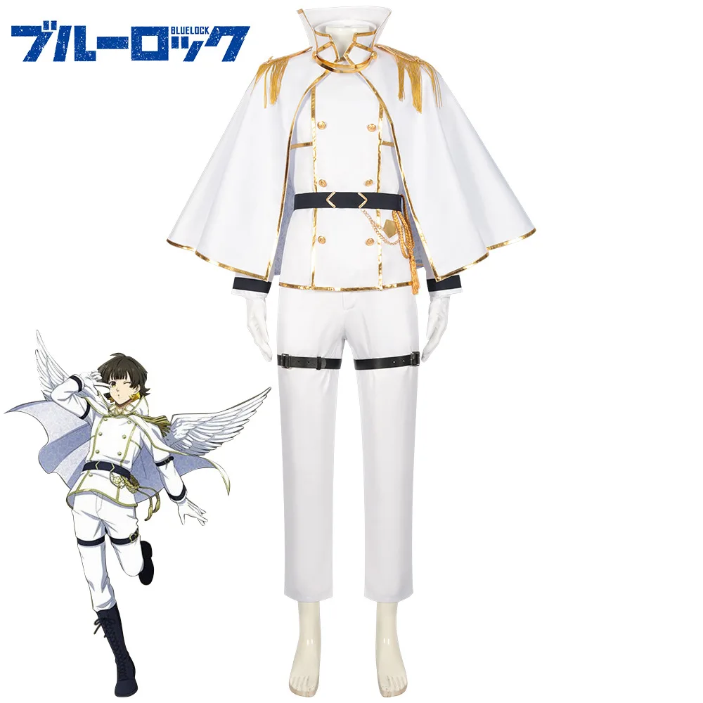 

Anime Blue Lock Cosplay Nagi Seishiro Cosplay Blue Lock Angels And Demons White Suit Nagi Seishiro Wig Men Hallowen Party Suit