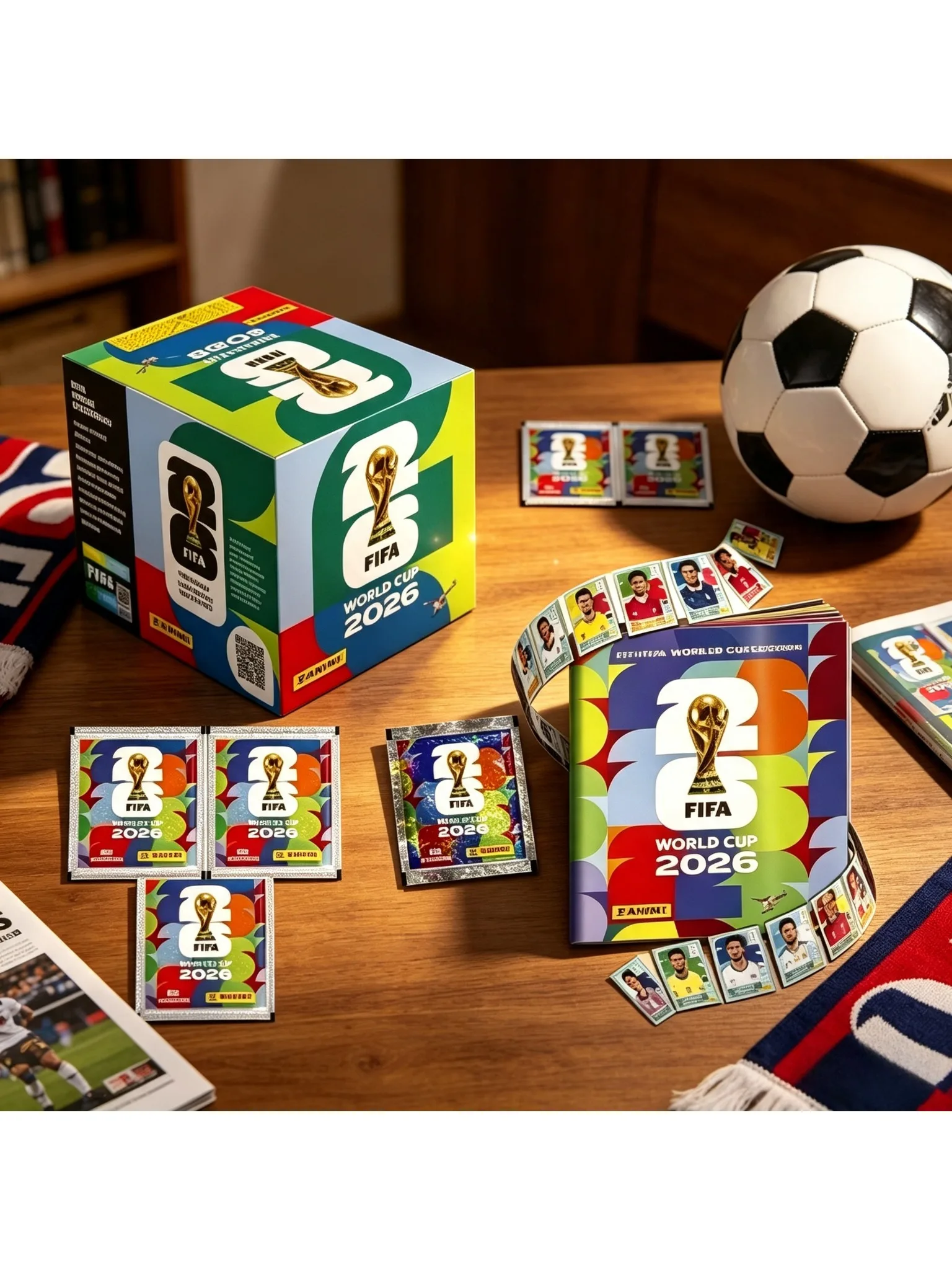 Regalo Para Amantes Del Fútbol Caja Pegatinas Panini Copa Mundial FIFA 2026 Álbum Pegatinas Jugadores Coleccionables view 5