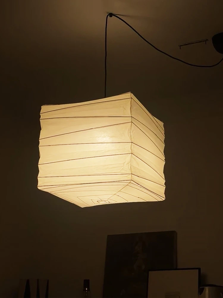 

Wabi-sabi Medieval Akari Noguchi Yong Pendant Lights Led E27 Rice Paper Lantern Bedroom Tea/living Room Homestay Restaurant Cafe