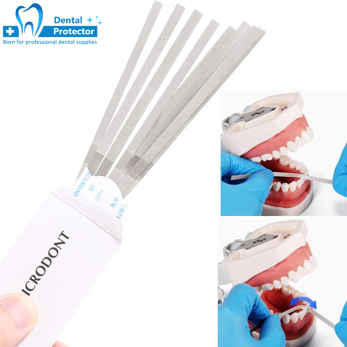 Dental Metal Polishing Stick Strip with Single/Double Side of Alumina-Plated Sanding Surface Dentist Whitening Materials Tool