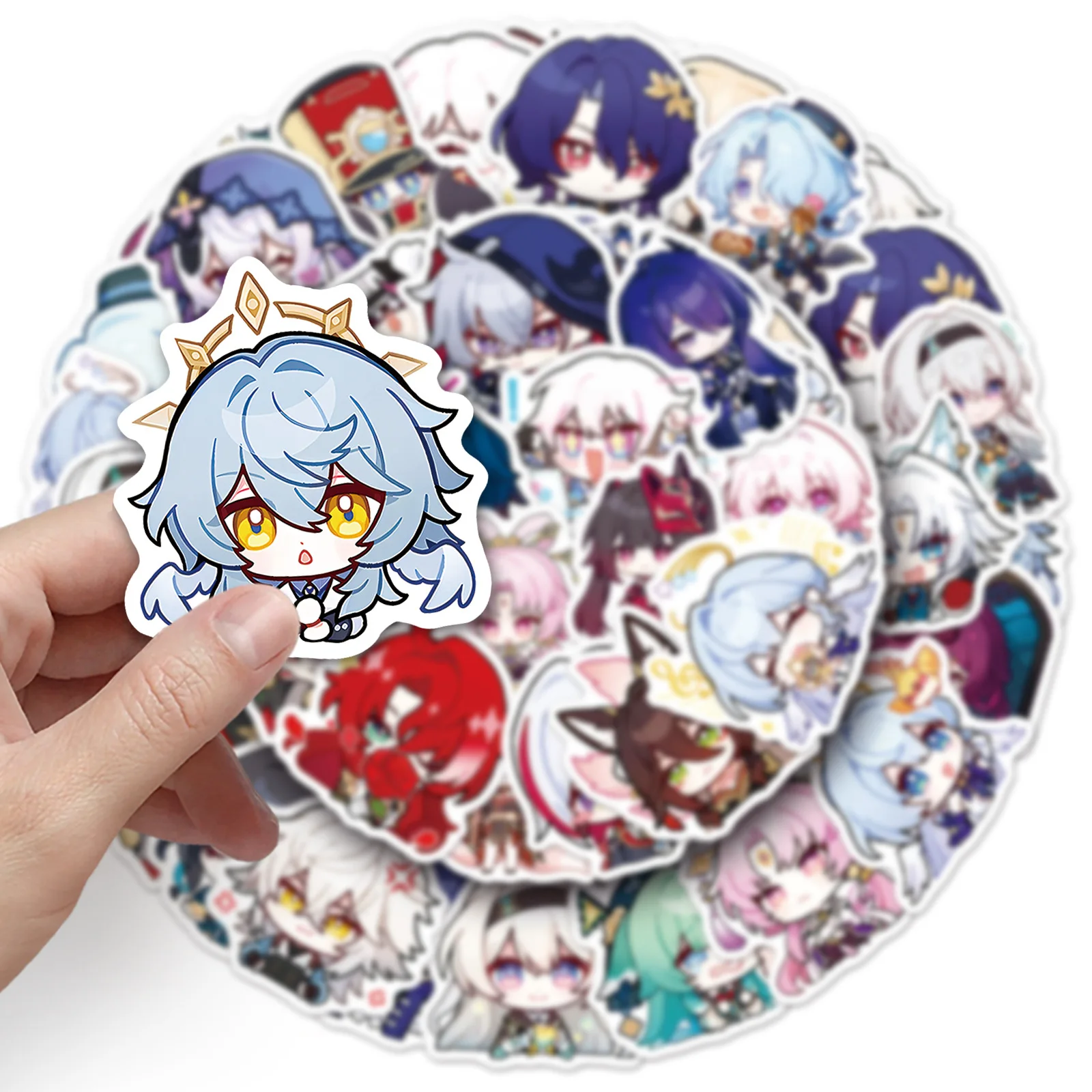 

50PCS Q version Honkai: Star Rail Game Sticker Cartoon Cute Waterproof Graffiti Decal Toys DIY Diary Shoe Shelf Refrigerator