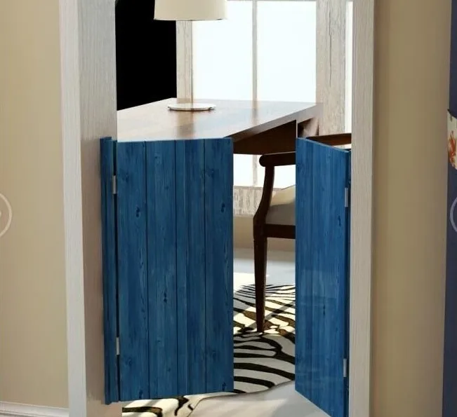Customized Mediterranean solid wood bar door, half waist door, sliding door, bar door, kitchen bathroom partition door