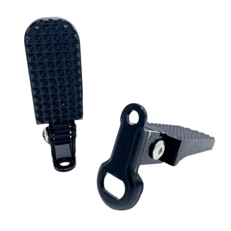 2Pcs Lightweight Foldable Bike Rear Foot Pegs Aluminum Alloy Passenger Footrests for Casual Daily Cycling