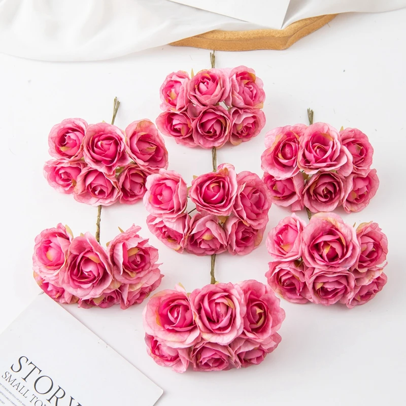 Künstliche Blumen, gefälschte Rosen, Blumensträuße, Dekoration für Zuhause und Zimmer, Accessoires, Kränze, Blumenarrangements, Hochzeitsgeschenk, Geschenkbox, Scrapbooks. – Detail 5