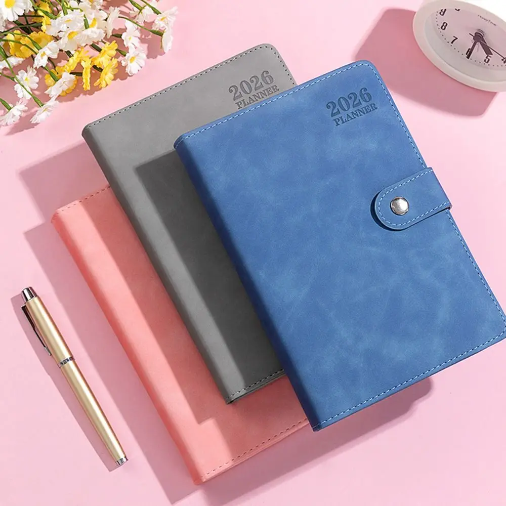 

English 2026 Schedule Planner Notepad 12 Months Wear-resistant 365 Days Efficiency Notebook Portable Thick Paper