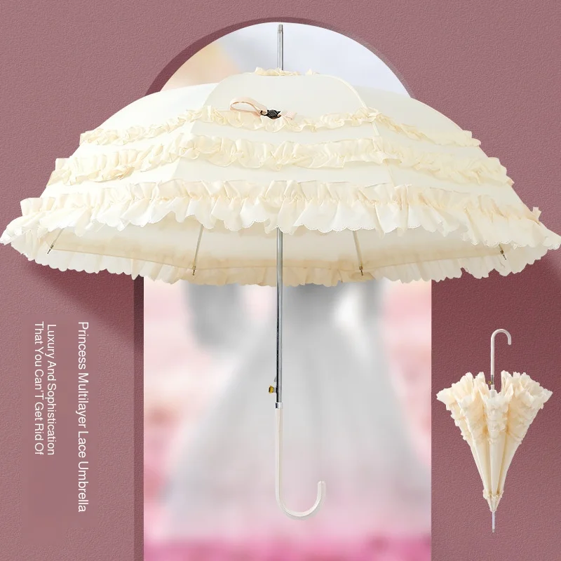

Gothic Sle Lace Bird Cage Princ Umbrella Lo Sle Rain Umbrella Handmade Crt Wooden Sti Universal Purpose Home Living