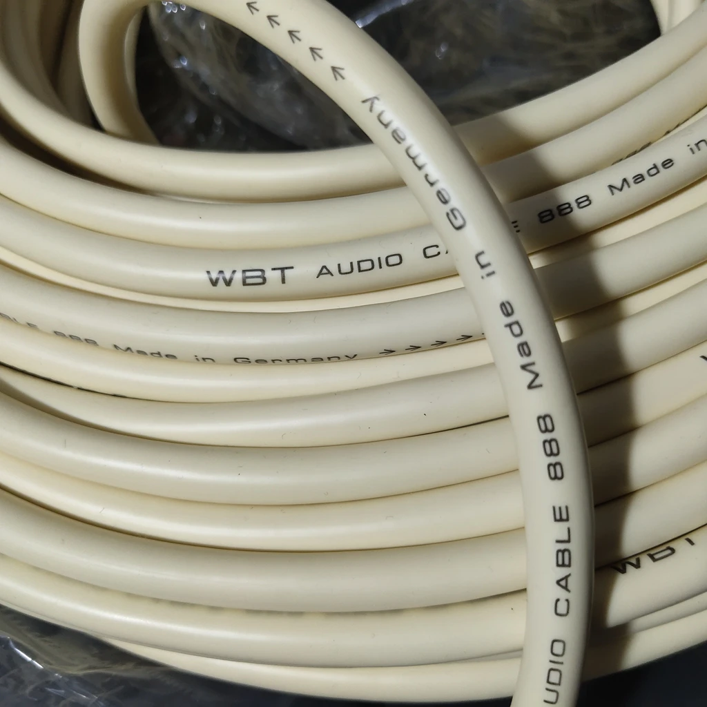 Germany Genuine WBT 888 High quality OFC Bulk aduio Cable 2 Core Shielded speaker line For DIY RCA XLR coaxial soft cables