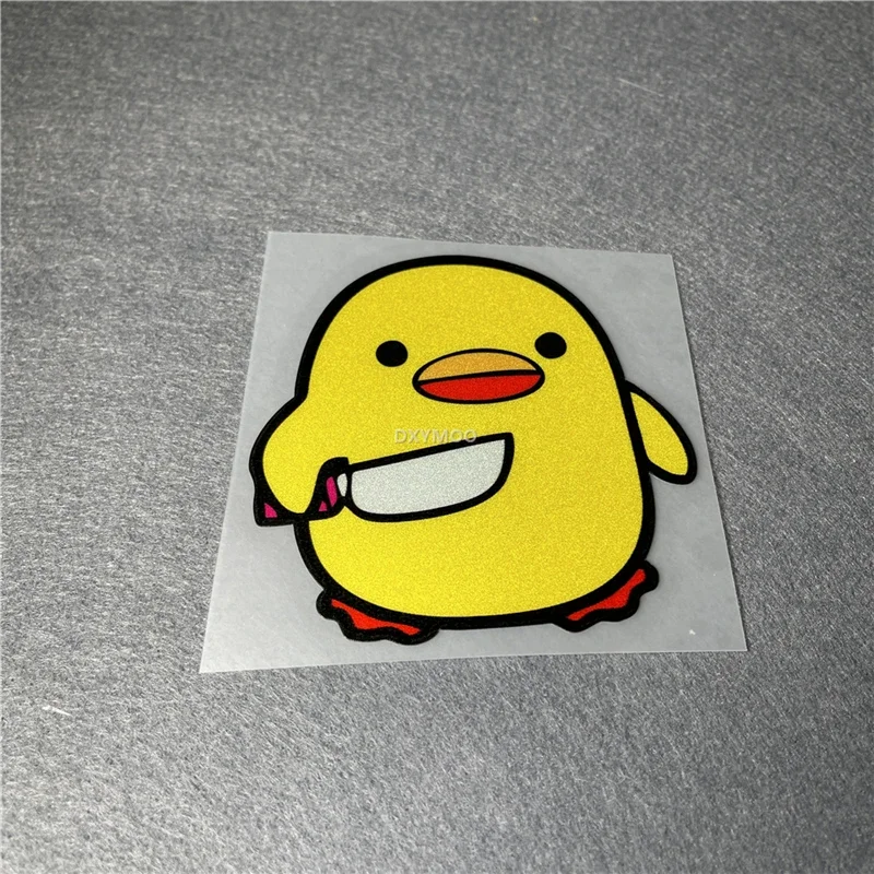 

Funny Duck with Gun Car Sticker Reflective Vinyl Decal for Window Bumper Motorcycle Exterior Decoration