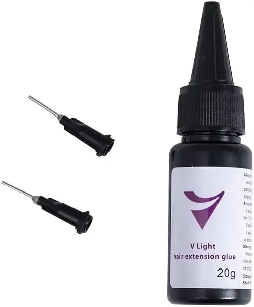 New Hot Selling V light hair glue black clear color UV glue for hair extensions Apply Professionals for V light hairs extensions