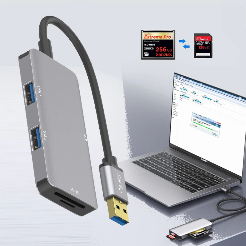 

Computer expansion dock SD/CF/TF Card Reader USB HUB USB Splitter Converter Multi-function docking station Splitter Extender