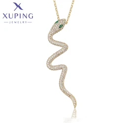 Xuping Jewelry New Arrival Winter Animal Shaped Snake 67cm Sweater Chain Long Necklace of Gold Color Women Exquisite Gift 01143