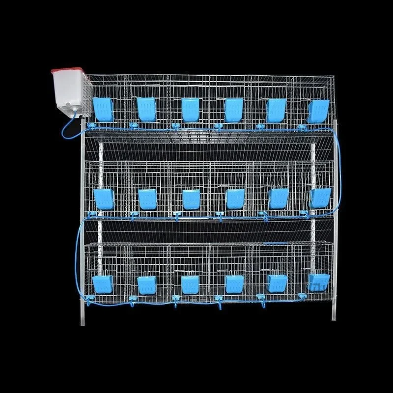 24 Cell H type Hot Dip Galvanized Wire Mesh Indoor Rabbit Cage Layer Automatic Rabbit Automatic Welded Welded Breeding Equipment