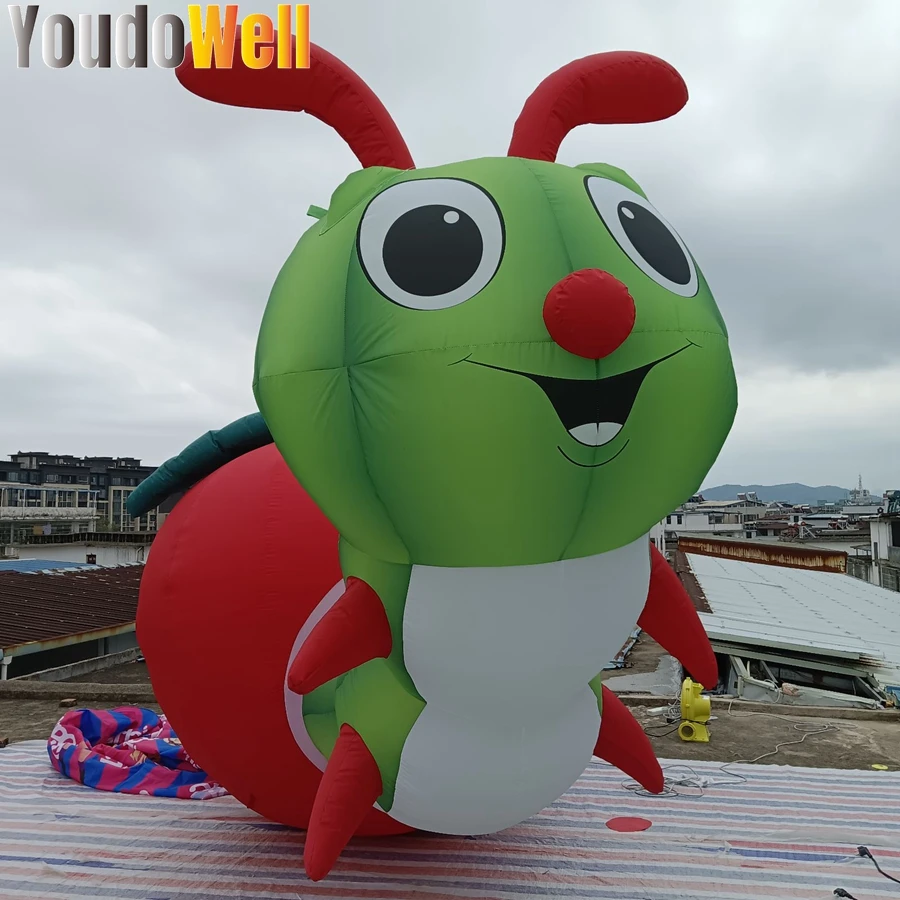 Insetto de dibujos animados de oruga de llama inflable para exposiciones publicitarios actividades de alquiler decoración de eventos uso de exhibición
